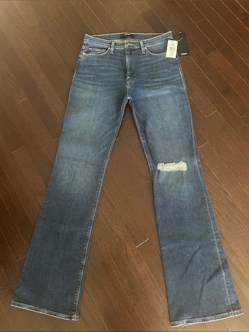Hudson Jeans Dark Blue Distressed Flare